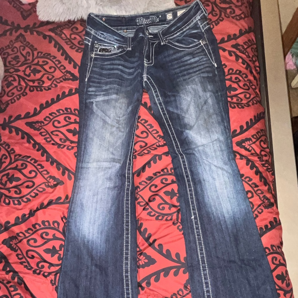 Dark Washed Miss Me Jeans - Picture 2 of 4